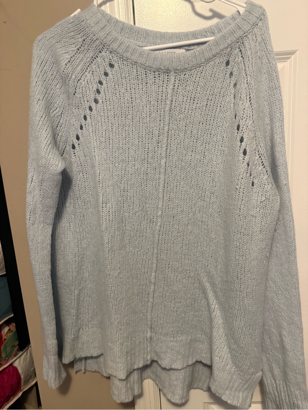 La Ligne Light Blue Cashmere Wool Blend Sweater